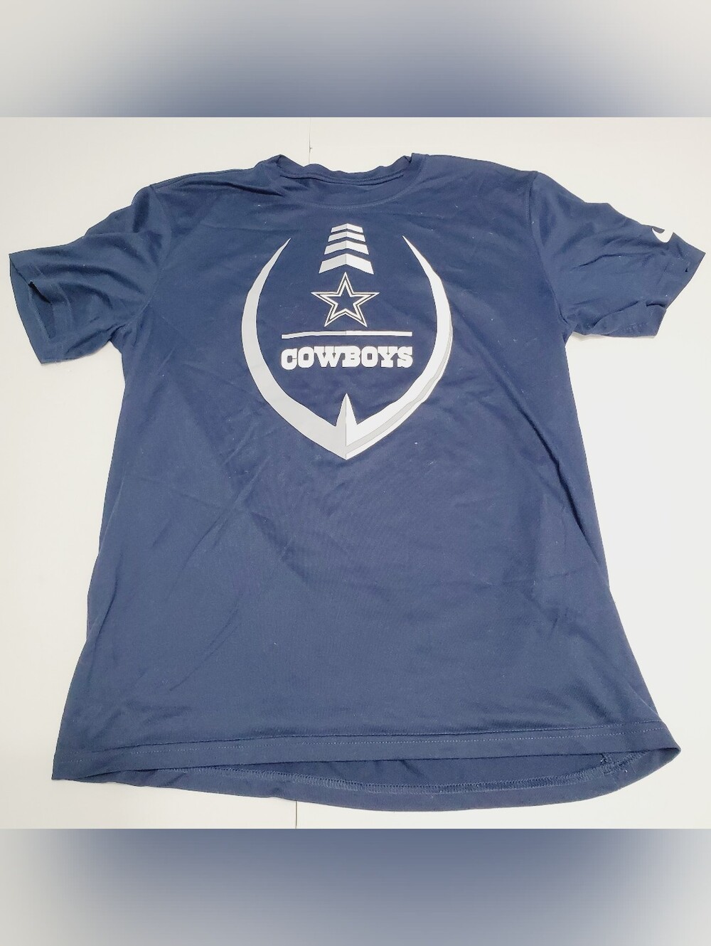 Nike Men's Tee Shirt Blue & Gray Dallas Cowboys Pattern Medium Dri Fit